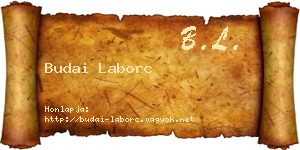 Budai Laborc névjegykártya